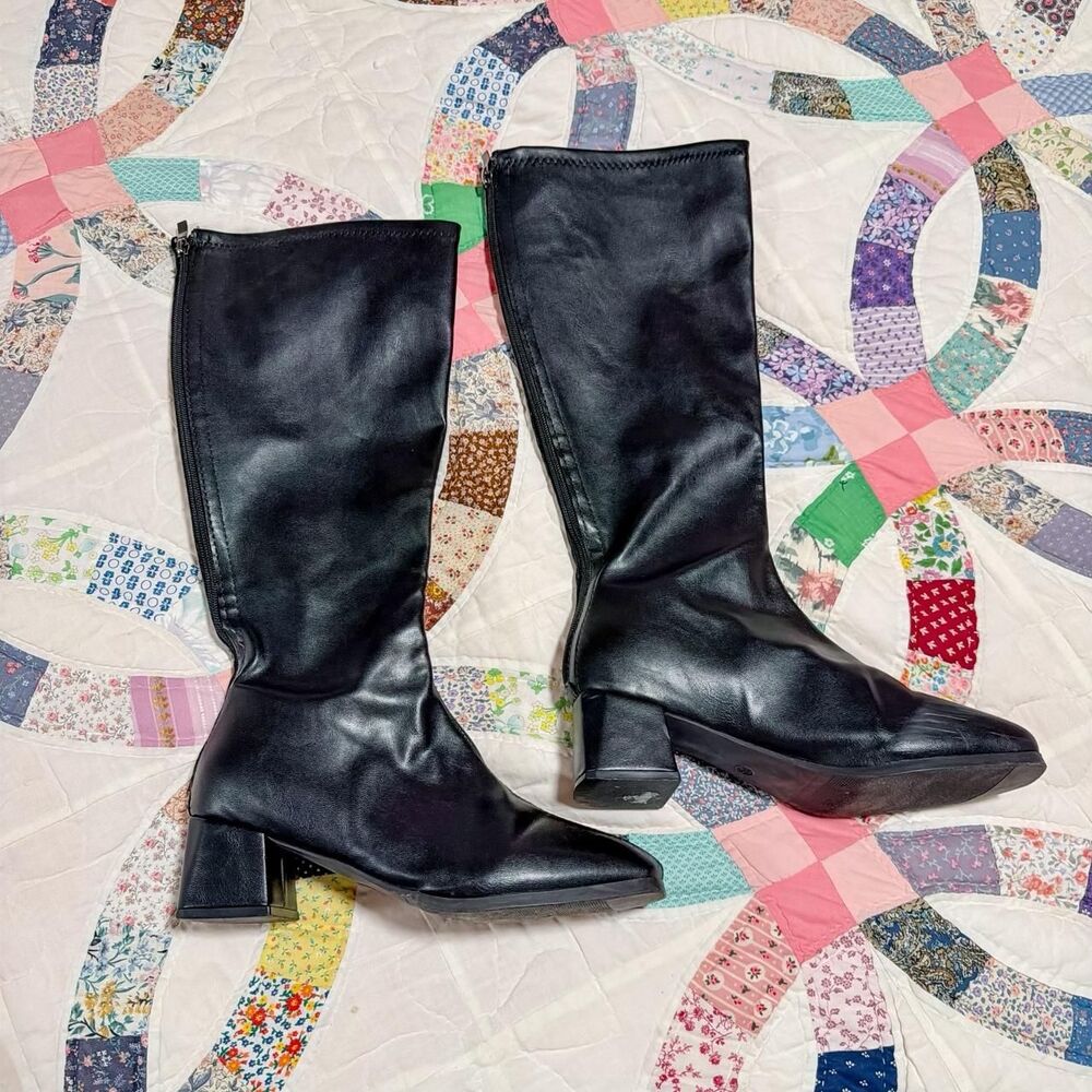 Black knee high boots